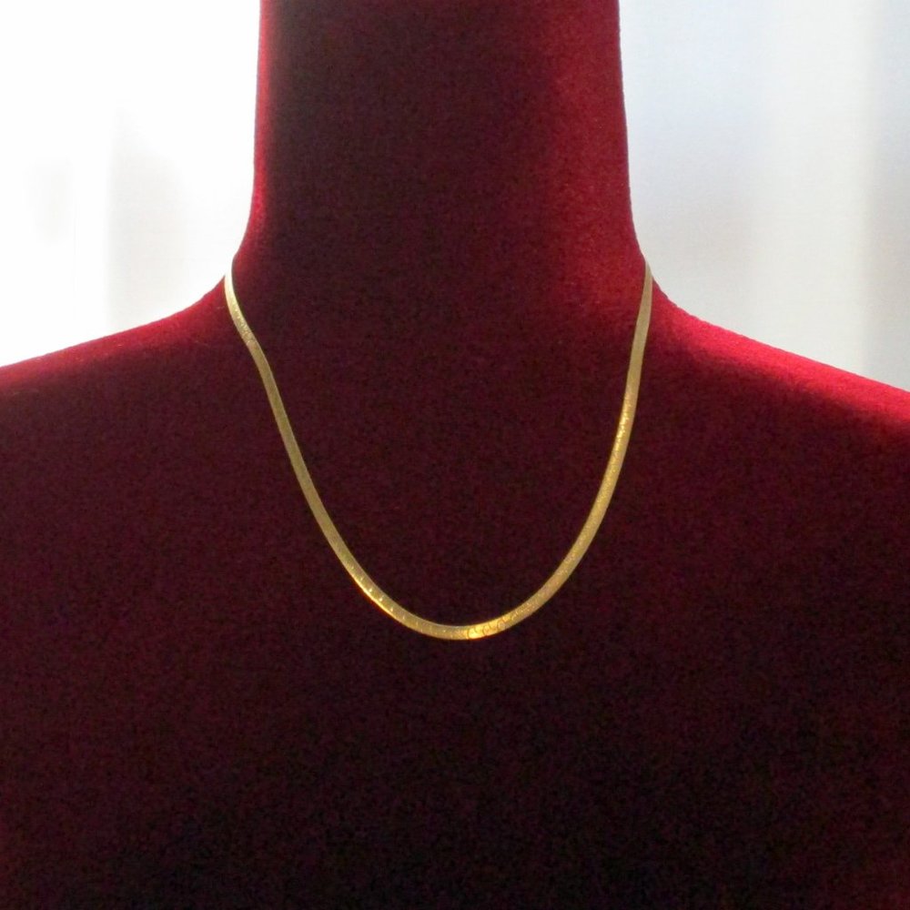14k Italian gold over 925 silver necklace 18" nwot